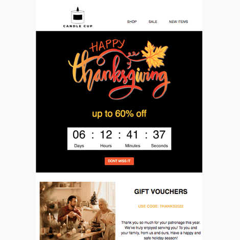 Thanksgiving Fall Colors Countdown Sale